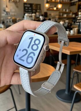 适用小米新款手环10nfc智能手表9nfc表带8nfc皮质女款专用7nfc