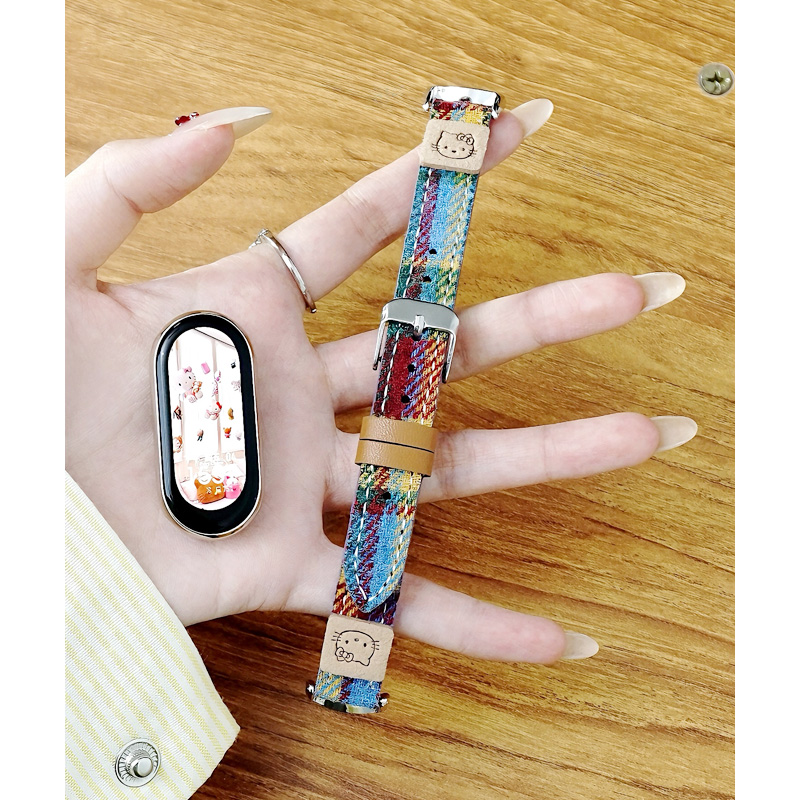 小米手环9pro彩虹毛妮kt猫手表带