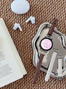 适用华为gt6手表带gt5皮质gt4秋冬新款watch4高级女款gt2pro表带