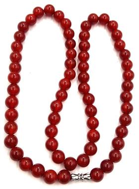 天然红玛瑙项链吊坠男女礼物玉髓招财情人节水晶玉石毛衣链本命年