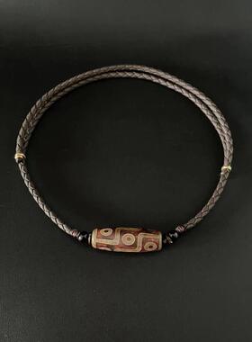 天珠横穿项链绳锁骨链绳蜜蜡横穿吊坠绳挂绳配绳皮绳编绳男士女式