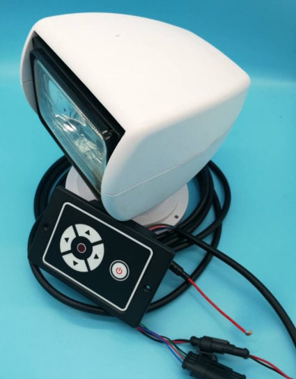 游艇船用遥控探照灯12V24V卤素氙气聚光高光远射程夜航