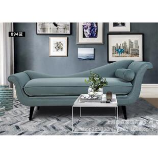 慕沐居美式贵妃椅简约布艺阳台躺椅沙发小户型客厅卧室沙发椅