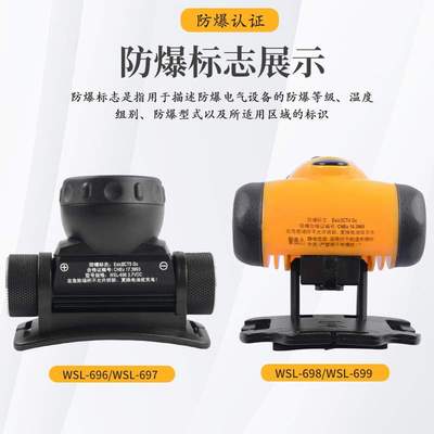 华升黑豹WFL-696工业级防爆头灯加油站巡检电工检修头戴灯LED照明