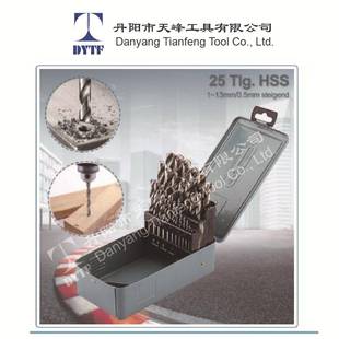 高速钢4241材质25支套麻花钻白钻头 直销 铁盒包装