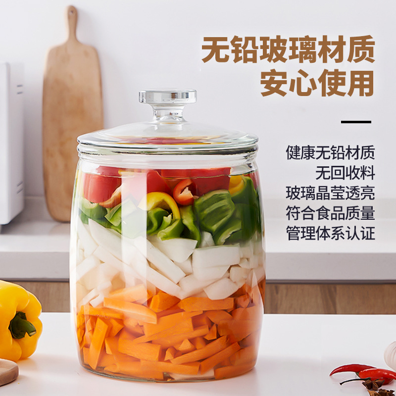 四川泡菜玻璃坛子食品级加厚腌菜