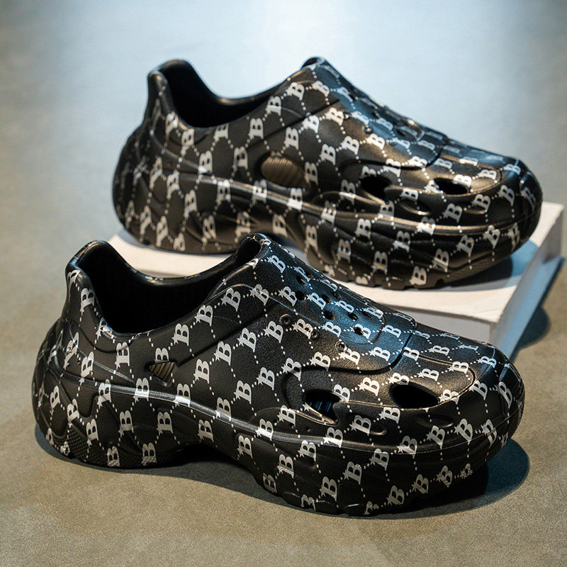 椰子洞洞鞋男款夏季外穿踩屎感运动防滑防臭包头沙滩网红开车凉鞋