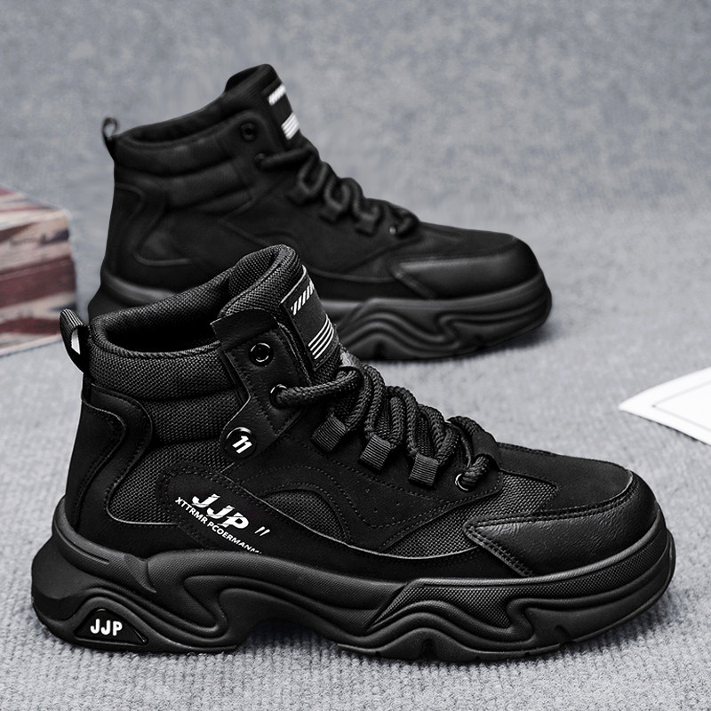 马丁靴男款秋季2025新款男士高帮鞋子黑色工作防滑耐磨劳保登山鞋