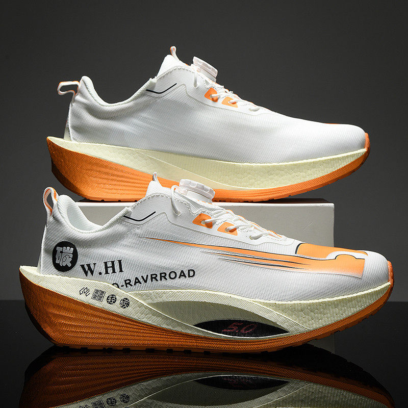 跑步鞋子男鞋2025新款秋季旋转纽扣运动鞋青少年学生男童碳板跑鞋