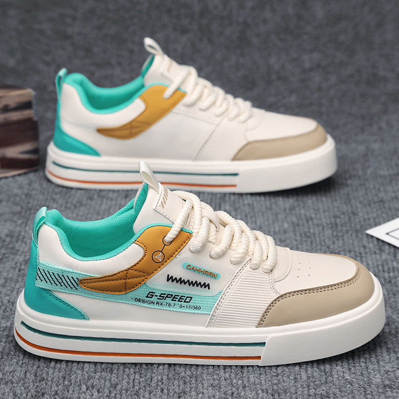 男鞋2026新款春季百搭休闲板鞋软底青少年中学生运动防滑小白潮鞋