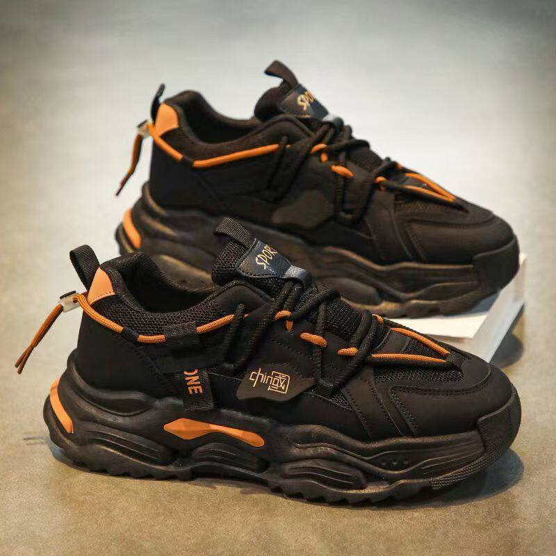 男鞋2025爆款新款防臭春季增高男款运动网面厚底休闲跑步老爹潮鞋