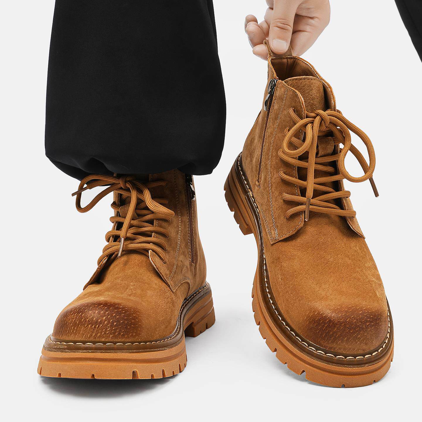 马丁靴男鞋高帮秋季英伦风复古运动户外沙漠作战踢不烂工装大黄靴