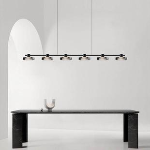 电商供货意式 餐厅吊灯创意现代简约玻璃长条北欧书房吧台灯 极简