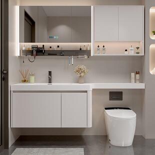 齐美诗一体化面盆浴室柜组合浴室水槽洗手盆加长件设计师定制