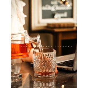 威士忌酒杯高级感洋酒杯套装 家用氛围感喝酒水晶玻璃啤酒杯子CKW