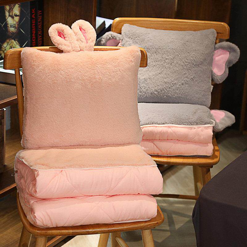 抱枕被子两用办公室午睡靠枕靠垫汽车内车载枕头空调被一体二合一