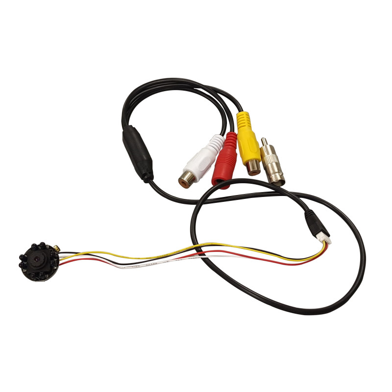 极速8灯夜视模拟监控摄像头AV头CVBS信号老式Q摄像机红外视频模组