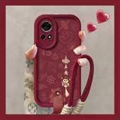 适用华为Nova13新款 手机壳Nova12Ultra秋冬11SE潮流Nova10平安喜乐Nova8红色硅胶套Nova7全包6防摔5网红女款