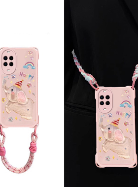 适用华为nova14手机壳13Pro油画风大象12ultra小众创意11SE轻奢高级10四角挂绳壳nova9全包防摔8女新款7软壳6