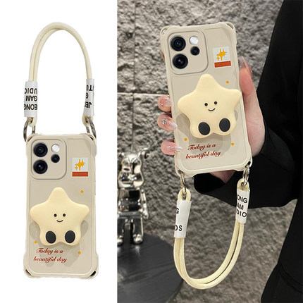 适用OPPOReno15手机壳Reno14星星支架13Pro个性创意简约12高级感11少女心10保护套reno9全包防摔8/7四角挂绳6