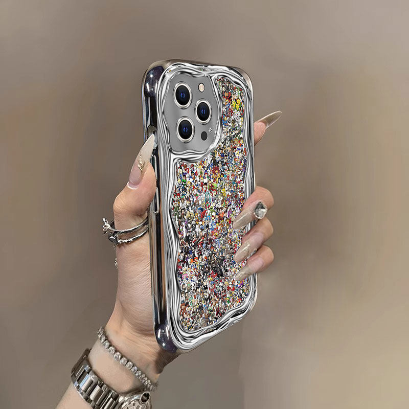 适用苹果16promax手机壳新款iphone15pro硅胶14防摔13可爱女12网红xsmax艺术游廊8plus电镀7p高级感6s全包se2