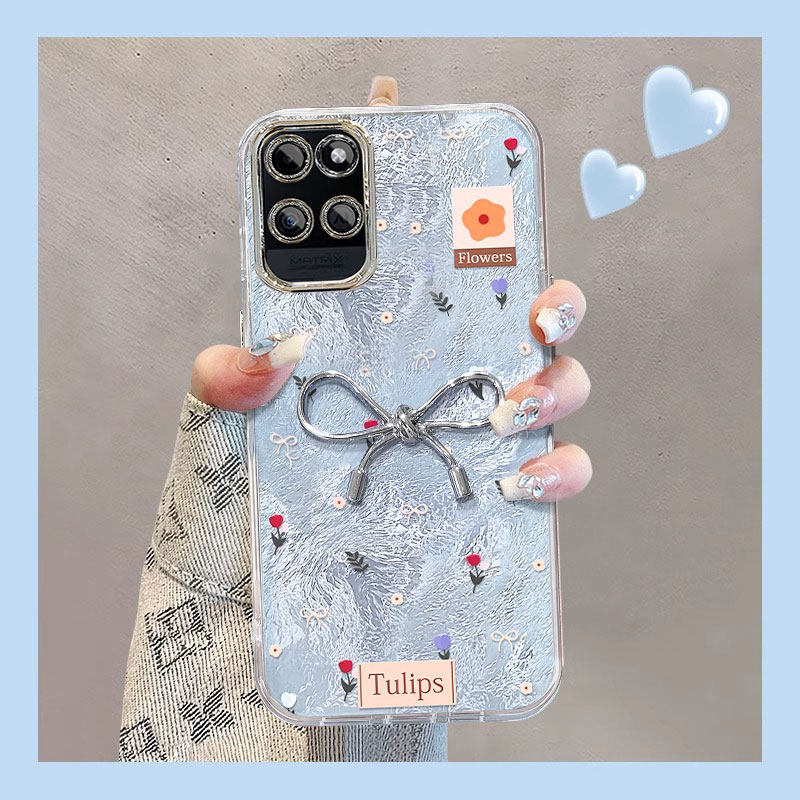 适用苹果16promax手机壳新款iphone15pro硅胶14防摔13可爱女12网红xsmax碎花蝴蝶结8plus手链7p高级6s全包se2