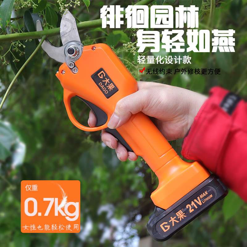 2020新款大果电动修枝剪充电式剪枝剪园艺神器锂电修枝剪欧洲标准