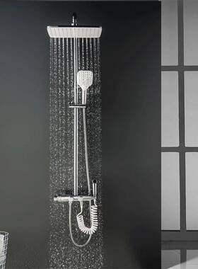 HIDEEP4功能铬色大淋浴恒温淋浴主体带喷枪（BR-HB005