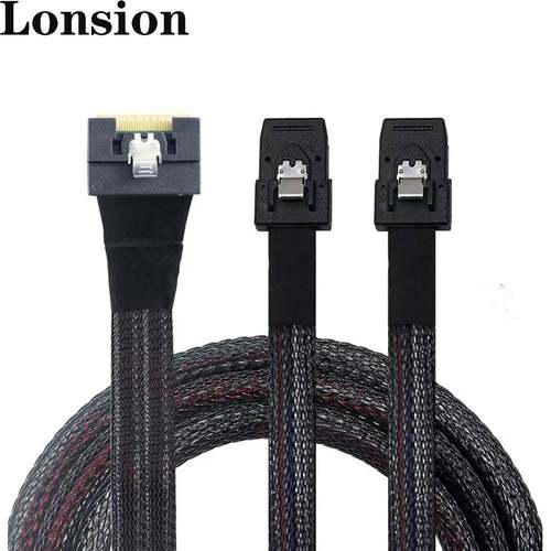 SlimSASSFF-86548i4.0全包防斜插转2XSAS8087服务器连接线