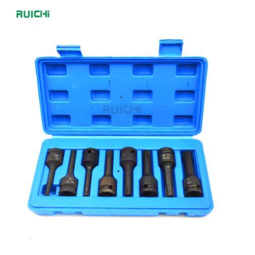 内六角批头1/2气动风炮连体套筒8件套批头电动扳手旋具套筒工具