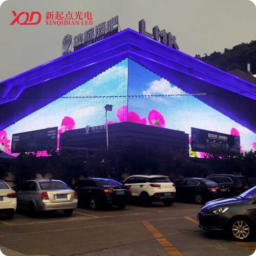 户外LED防水全彩智能T20单灯P62.5柔性透明网格屏新起点