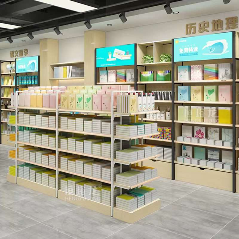 超市货架便利母婴书文具店展示货架单面双面拆卸式立柱货架