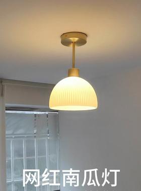 日式过道吸顶灯走廊玄关门厅灯日式阳台入户北欧风格衣帽间小灯具