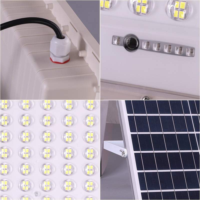一拖二太阳能投光灯 IP67防水户外庭院遥控led太阳能灯