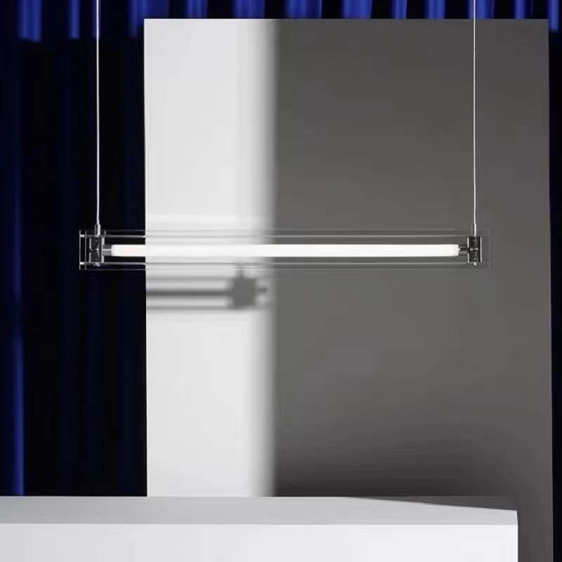 极简餐厅吧台马扎吊灯设计师工作室创意艺术岛台书房玻璃一字吊灯