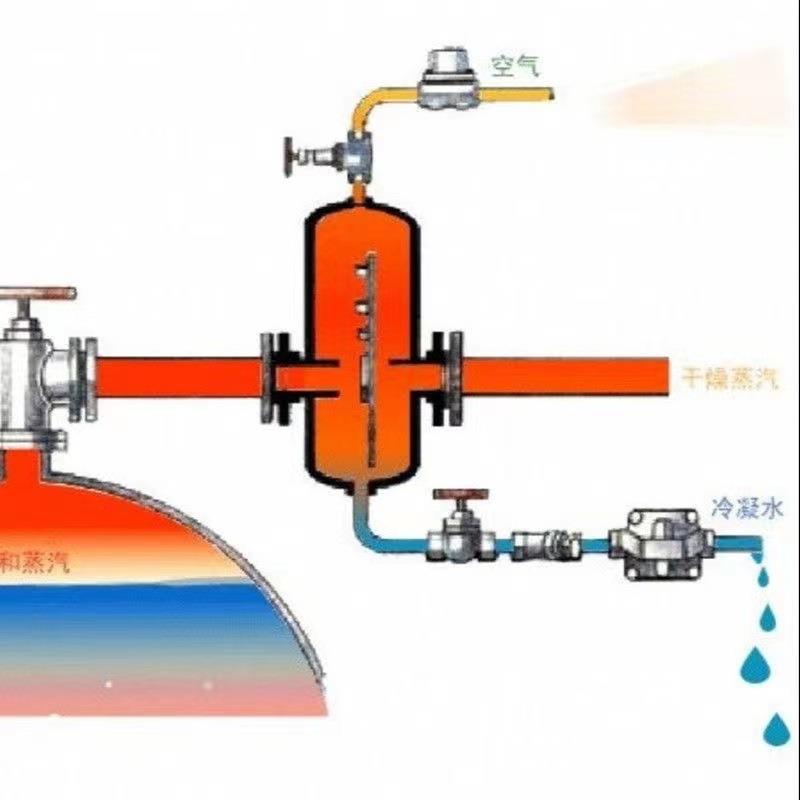 旋风式汽水分离器不锈钢蒸汽自动排气挡板式螺旋式汽水分离螺旋式