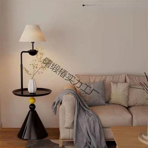 落地灯奶油客厅沙发旁边茶几一体摆件卧室置物架床头柜氛围