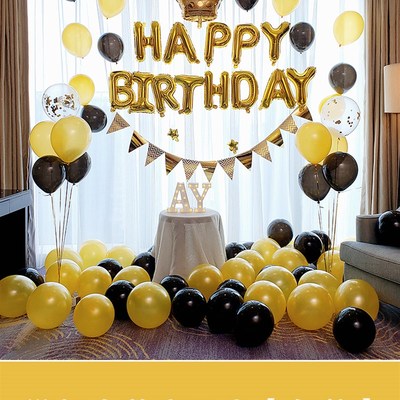 极速I QhXome husbannd birthday balloon decoration scene lini