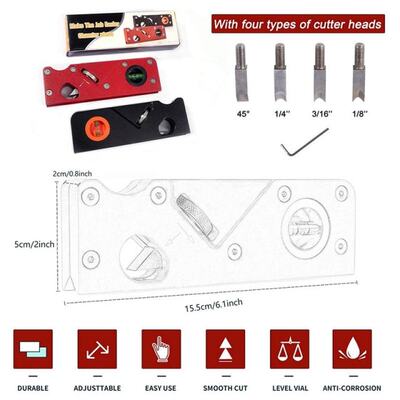 极速Four Cutter Heads and Chamfer Plane for OWoodworking Han