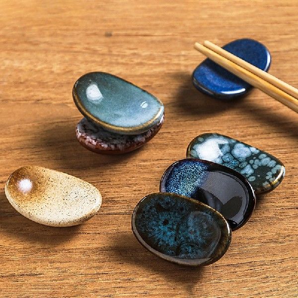 速发1PC Earthenware Ingot Chopstick Holder Chopstick Rest Fo