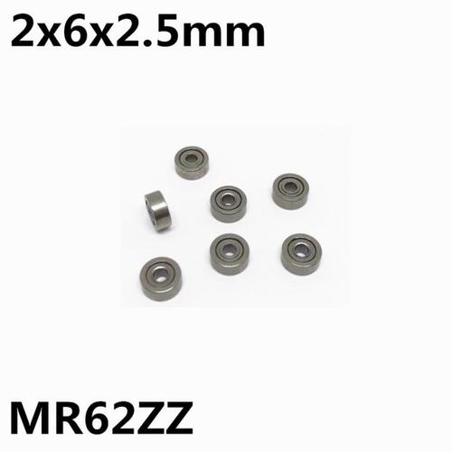 极速50Pcs MR62ZZ R-620ZZ 2x6x2.5 mm Deep groove Tball bearin