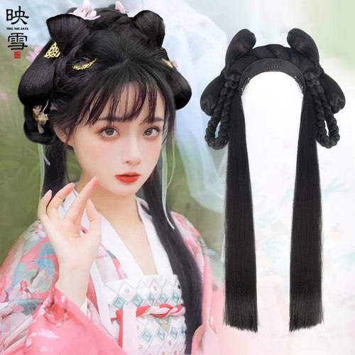 新品古装汉服g假发包一体式懒人软发箍发束古风造型新手福音蝴蝶