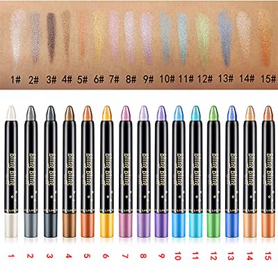 极速Petansy 15 Colors Eyeshadow Stick WaterproRof Eye Shadow