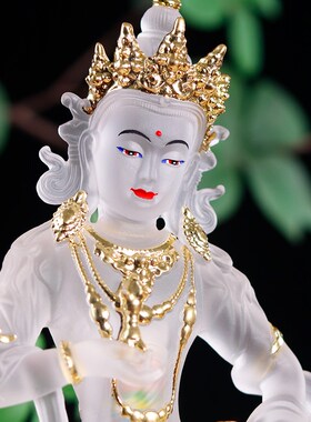 新品琉璃金刚萨埵菩萨可装u藏款白色彩绘佛像寺庙佛堂供奉家用案