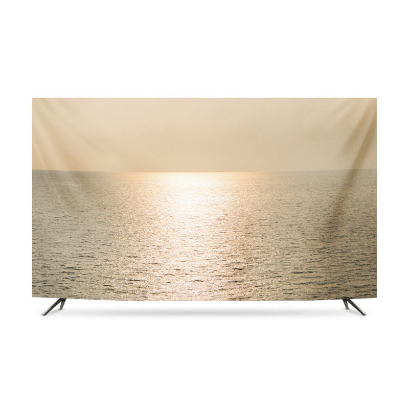 极速2023新款j轻奢日出电视机防尘罩套电视套盖布电视套65寸75寸