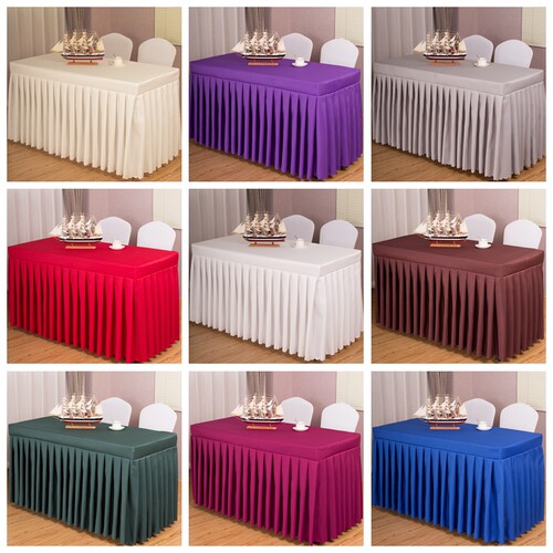 新品White tablecloth cloth art conference rPoom long table