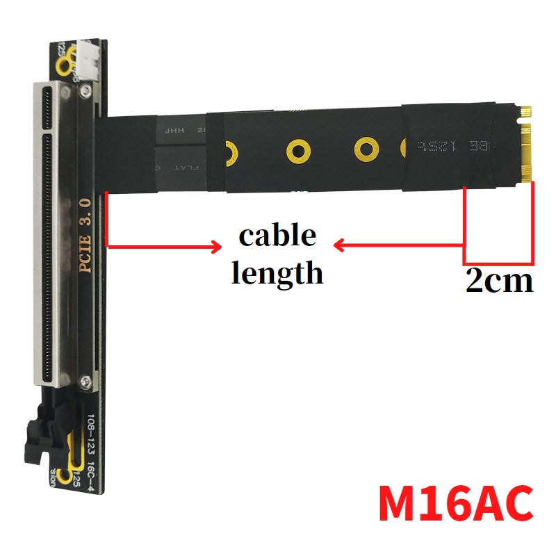 极速NVME转gPCIE X16转接线M.2 -mkey转16x延长适配线m2接口外置