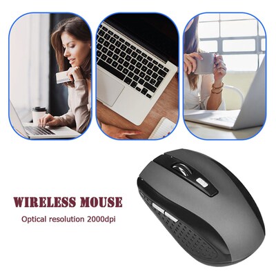 极速6 Keys 2.4G Wmireless USB Receiver 2000DPI Optical Mouse