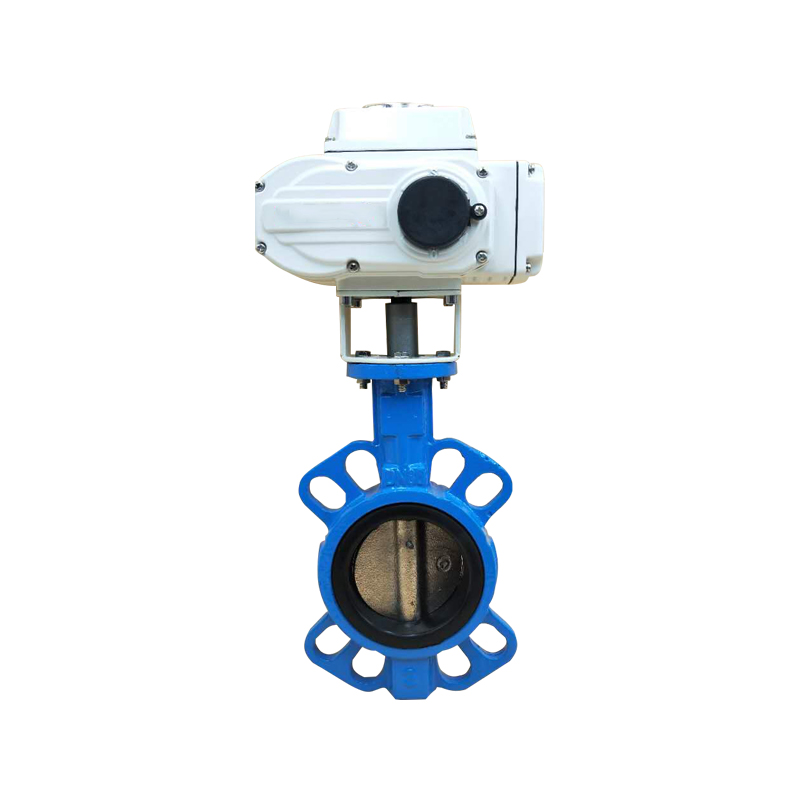极速D971X-16m电动蝶阀 对夹式软密封四氟球墨不锈钢板 220V开关