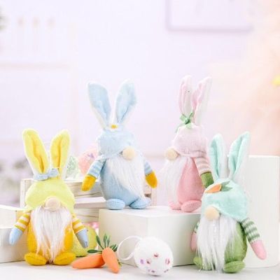极速2022 Easter Bunny Faceless ADwarf Dolls Gnome Rabbit Dol